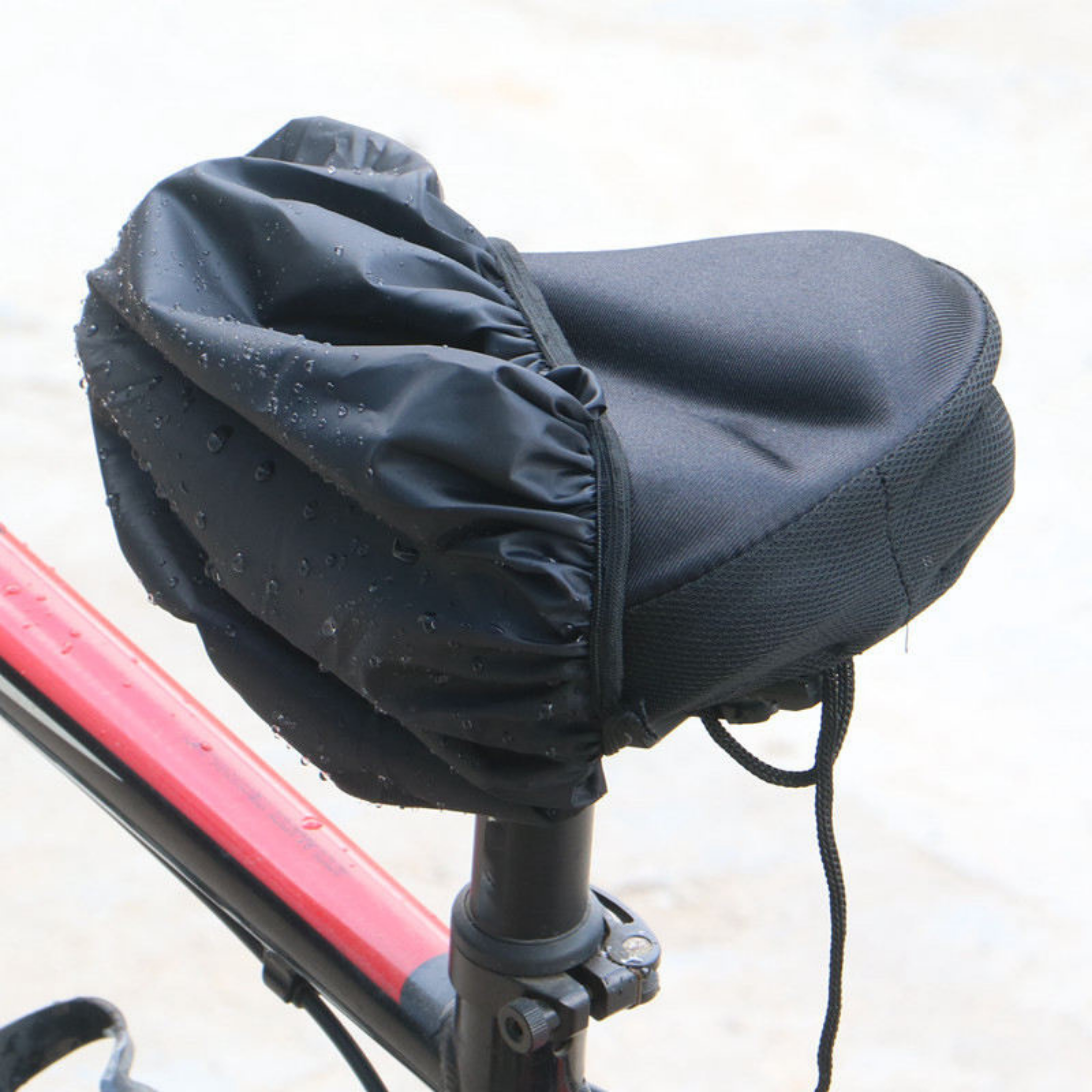 Waterproof bicycle saddle cover