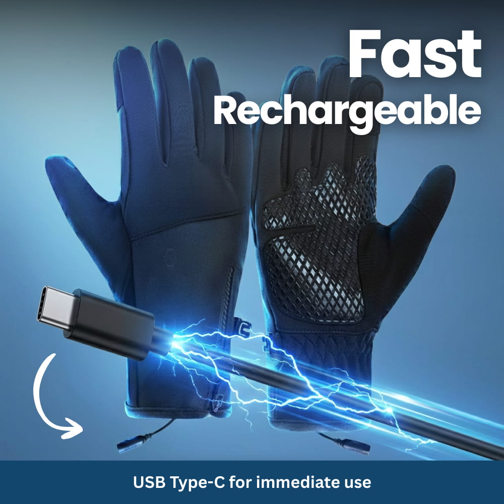 ThermoHeat Gloves with 3 Heating Levels