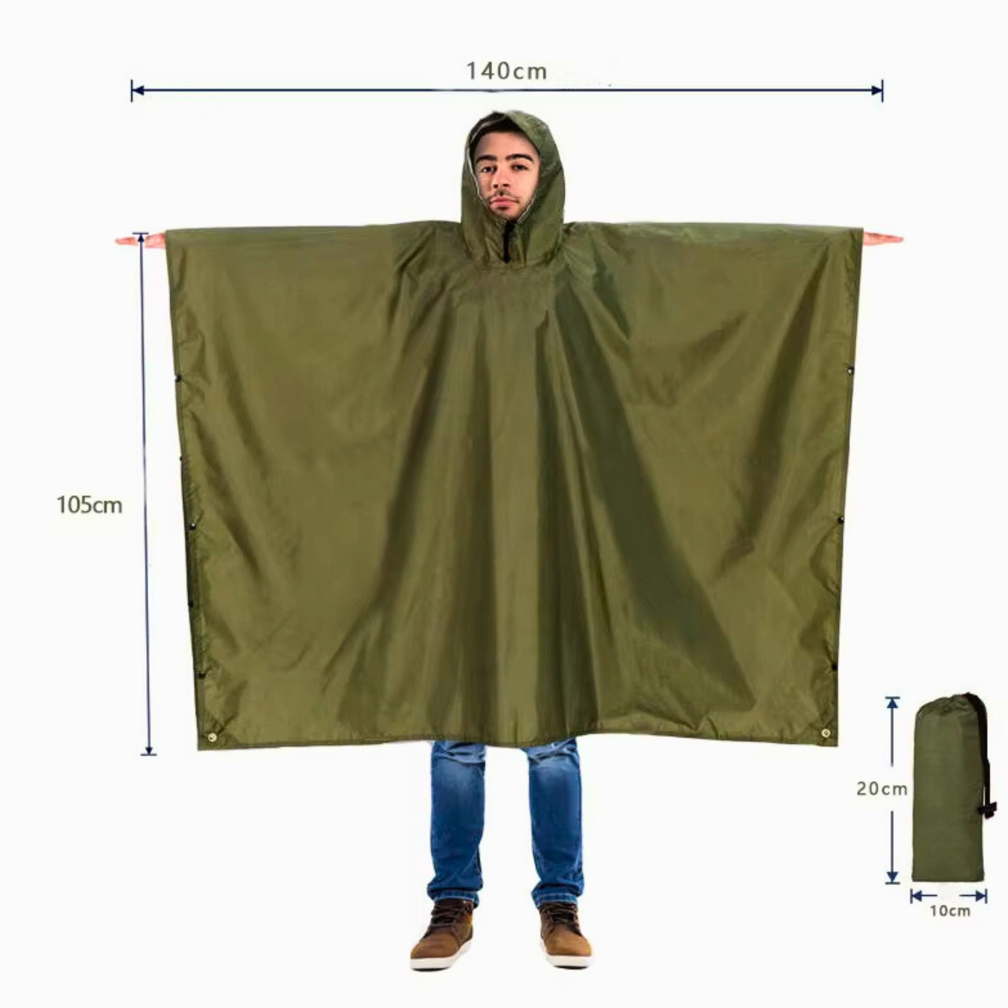 All-Weather 3‑in‑1 Poncho