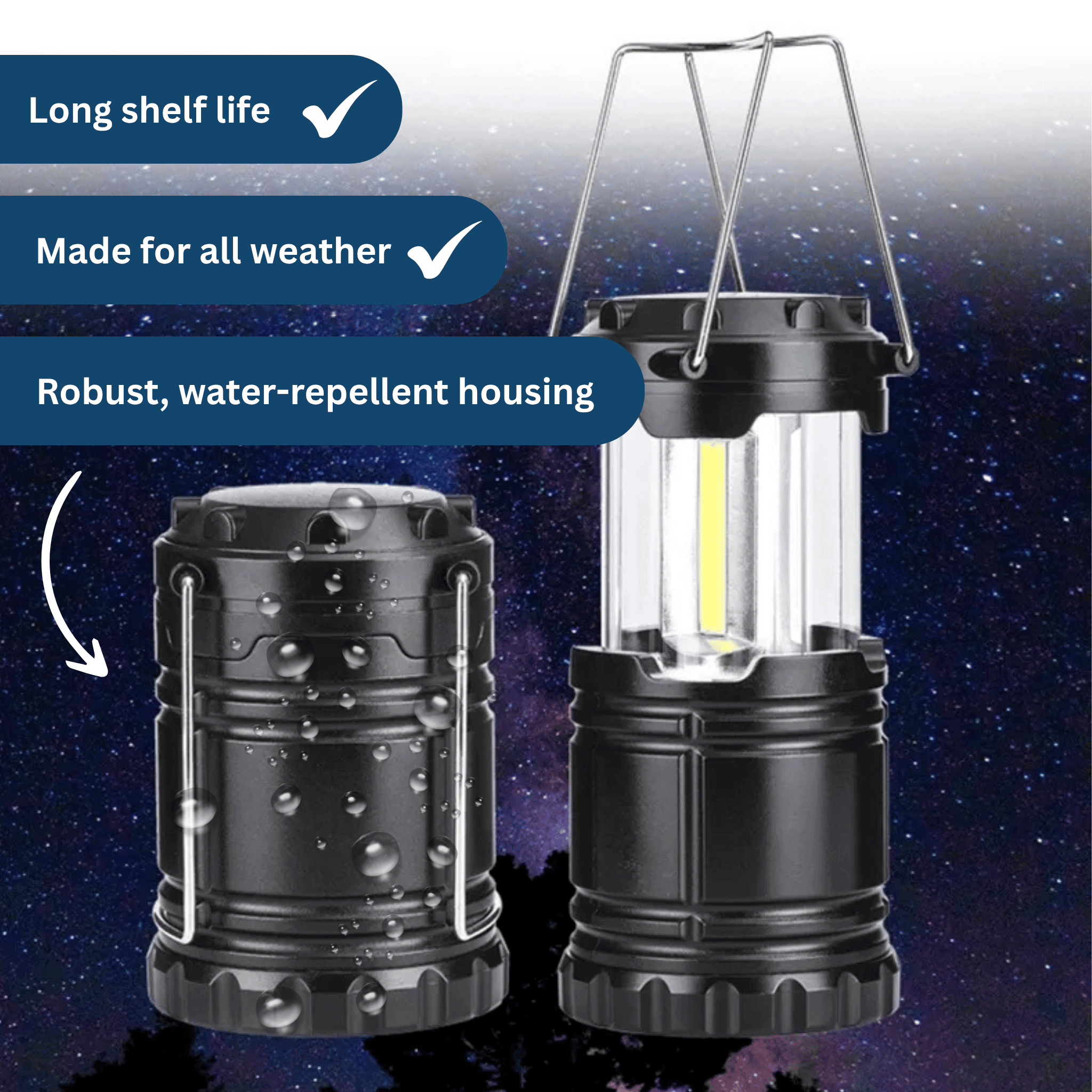 Compact LED Camping Lantern – Bright & Portable for the Outdoors