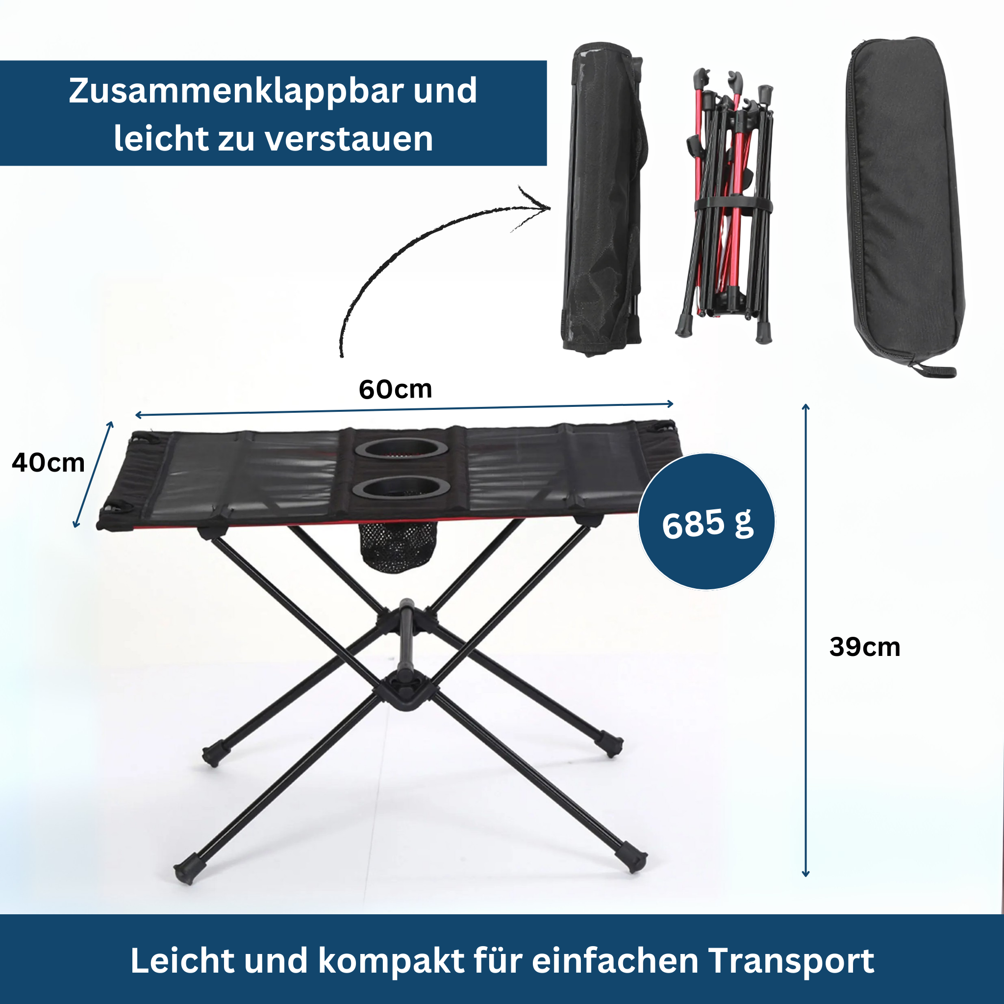 EasyFold Camping Table