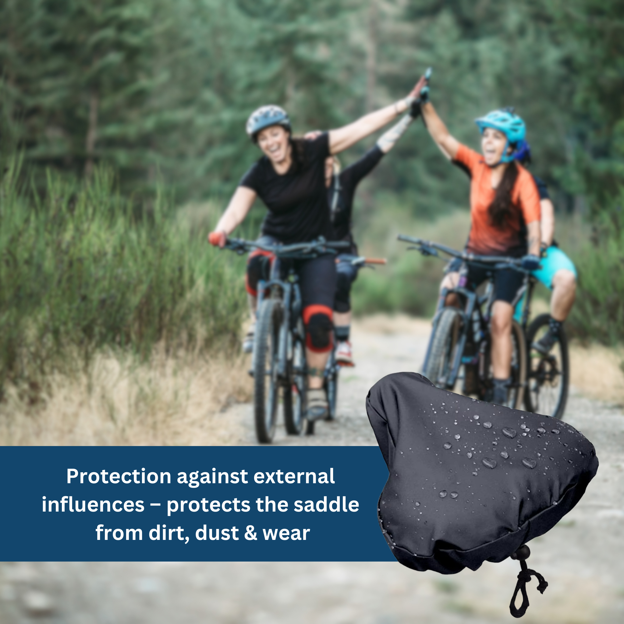 Waterproof bicycle saddle cover
