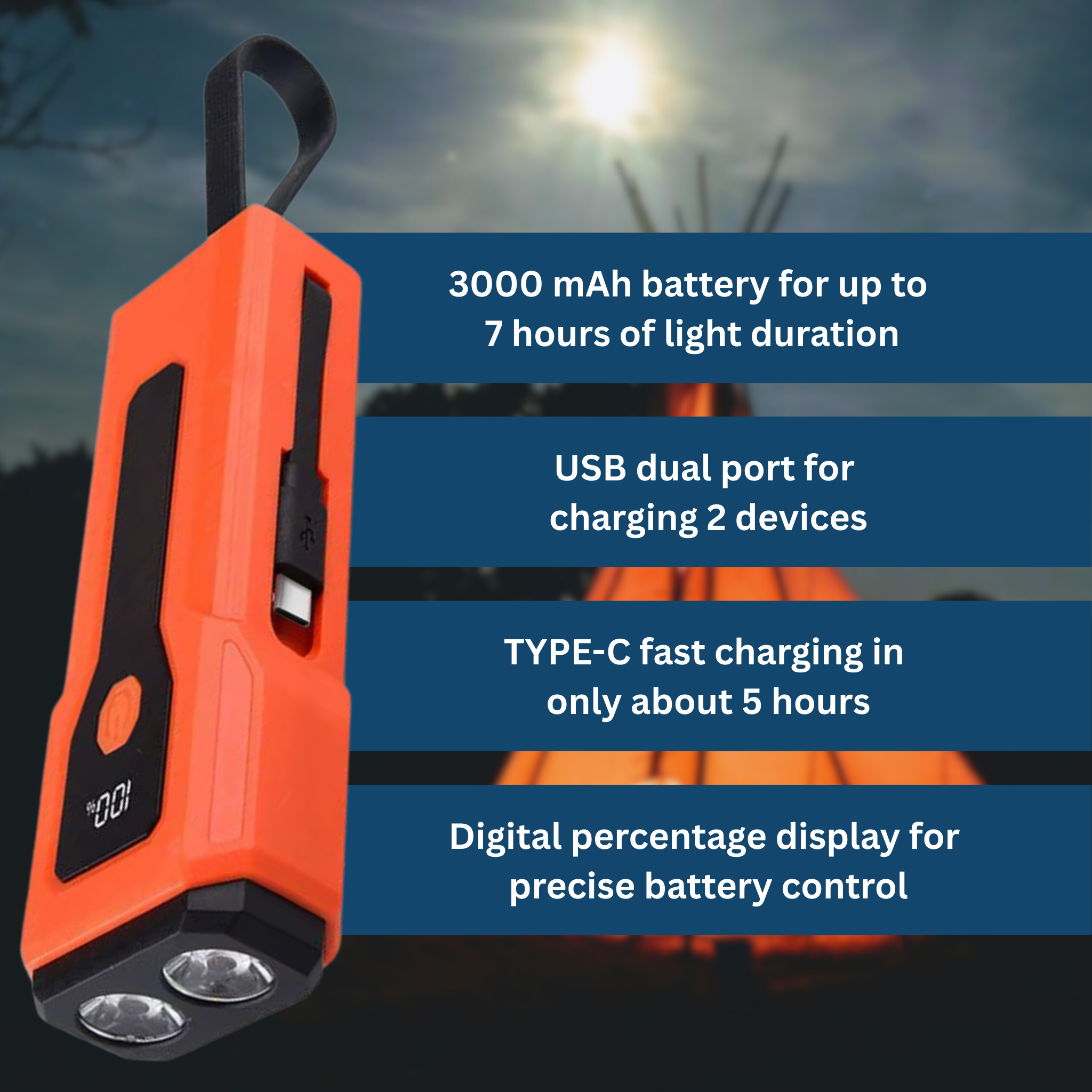 PowerBeam X – The Multifunctional Flashlight with Power Bank