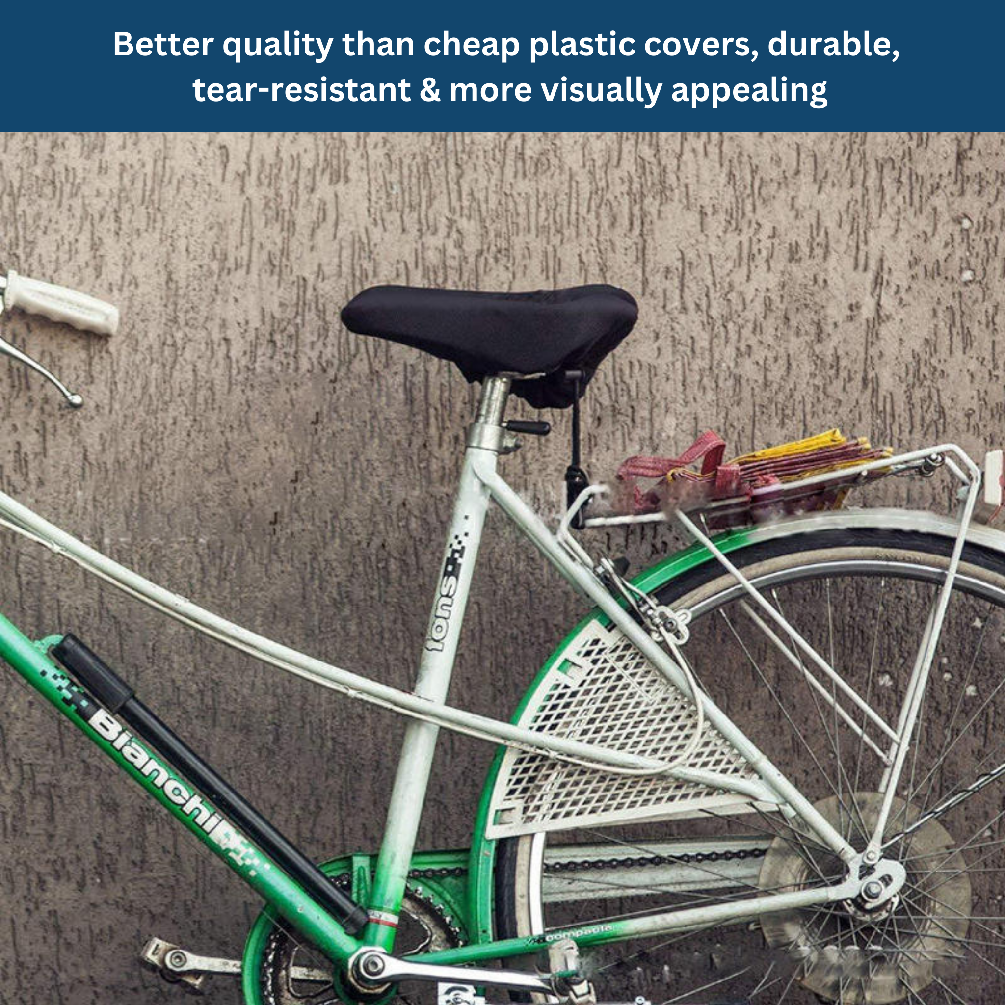 Waterproof bicycle saddle cover