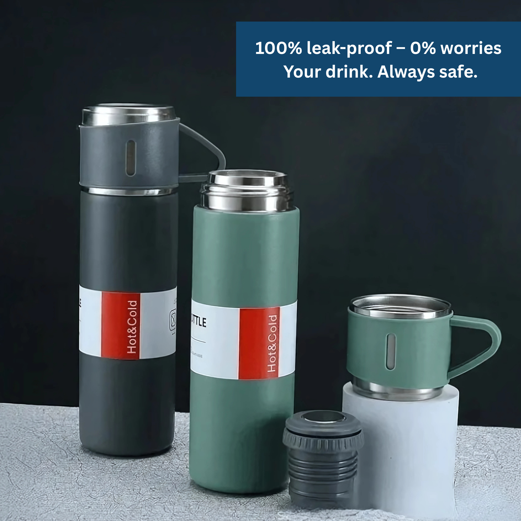 Stainless Steel Thermos Bottle – Vacuum Insulated & Durable