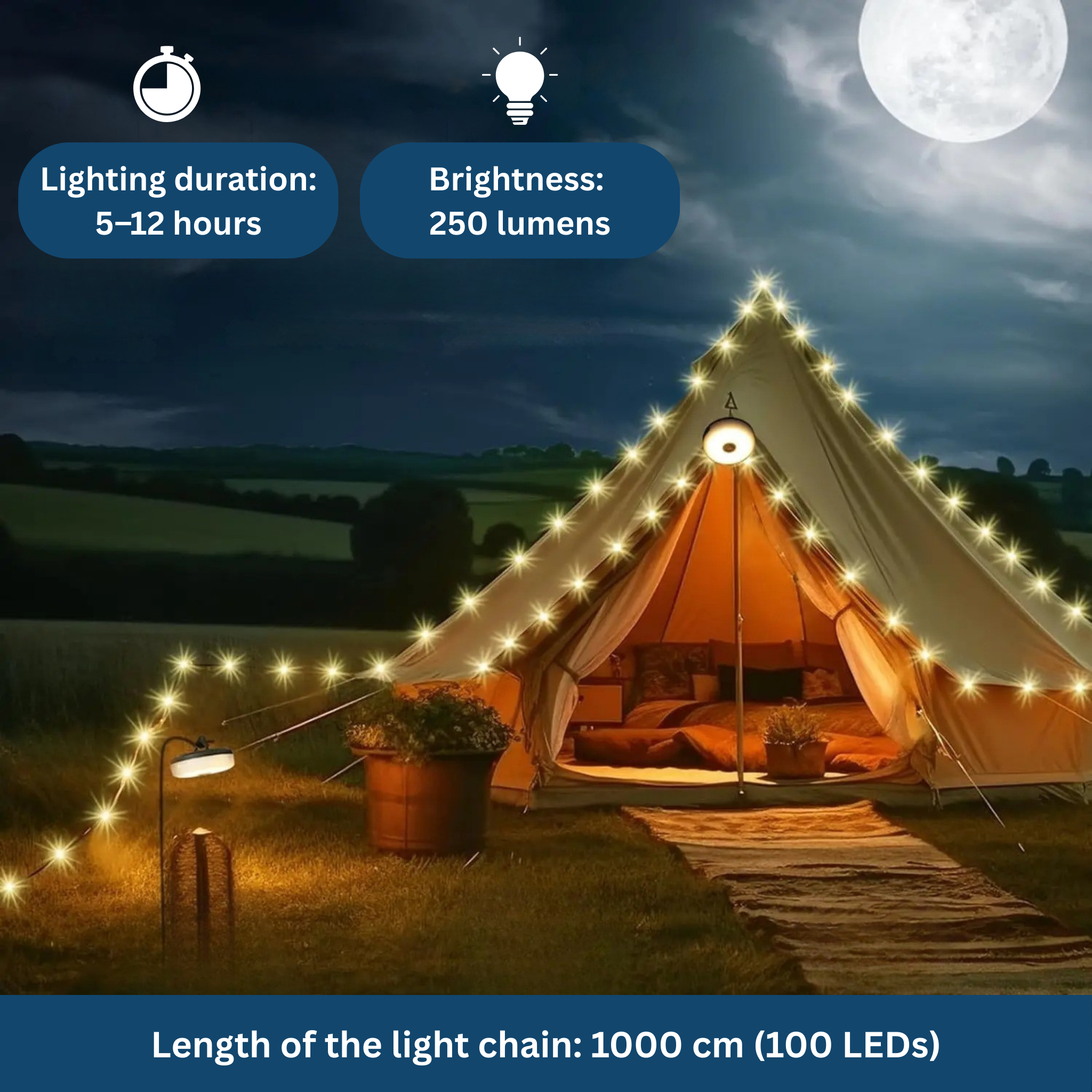 CampBright – From spotlight to string lights in seconds