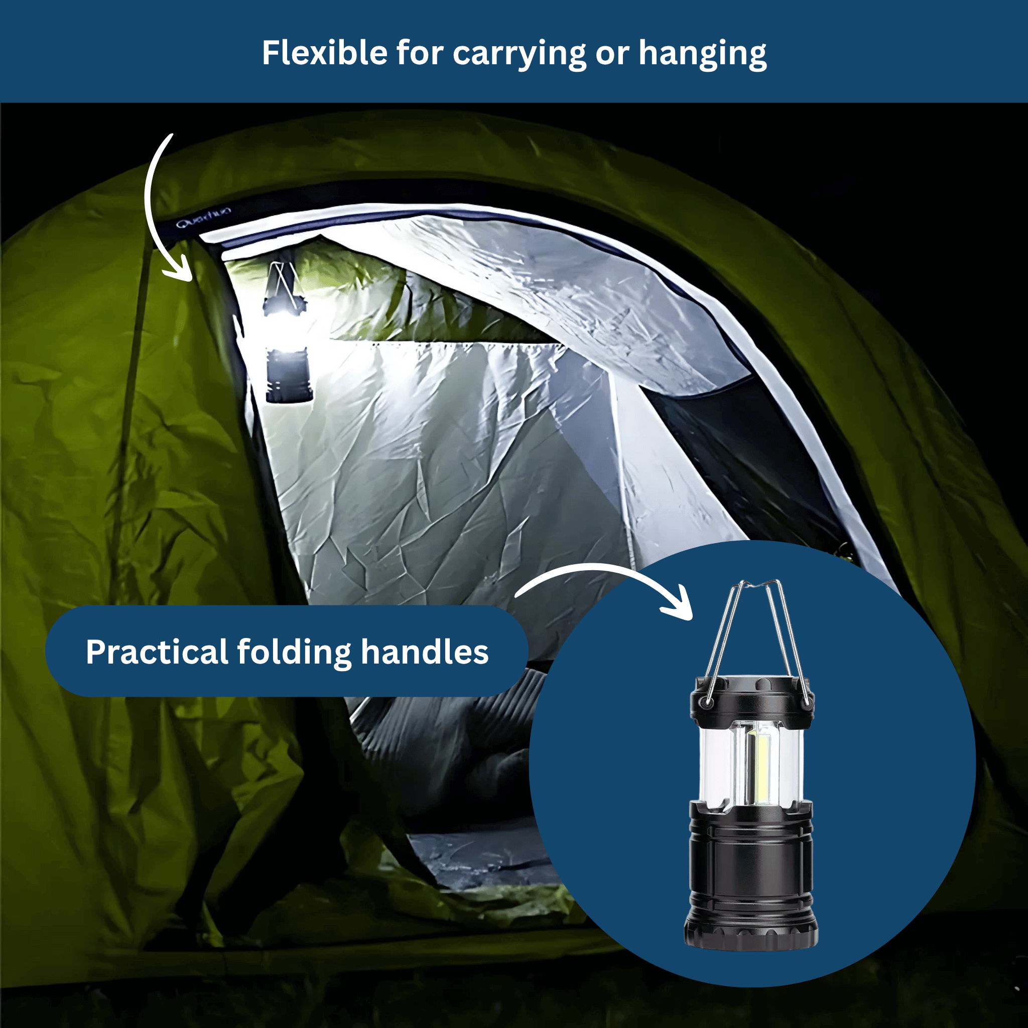 Compact LED Camping Lantern – Bright & Portable for the Outdoors