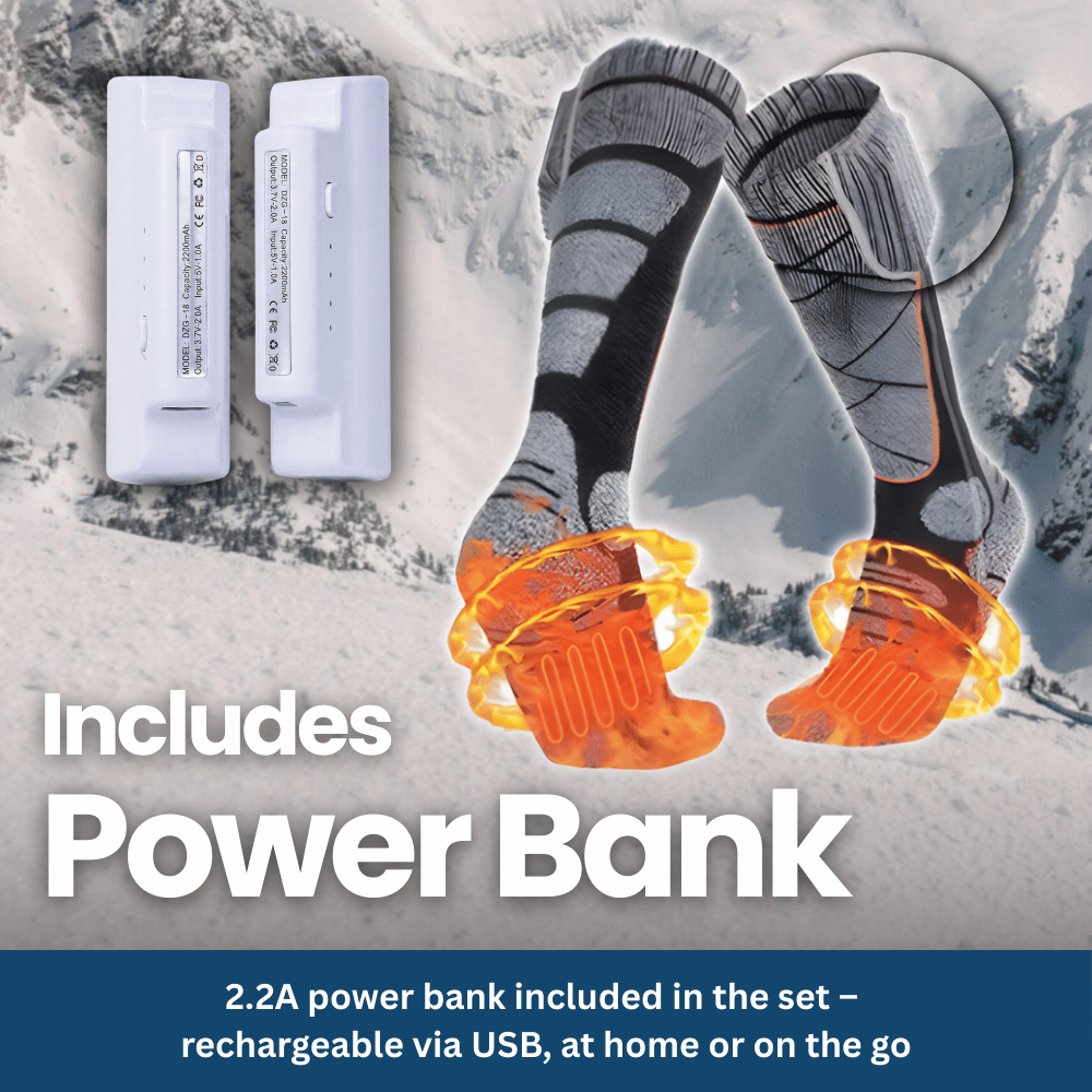 ThermoSocks With Power Bank