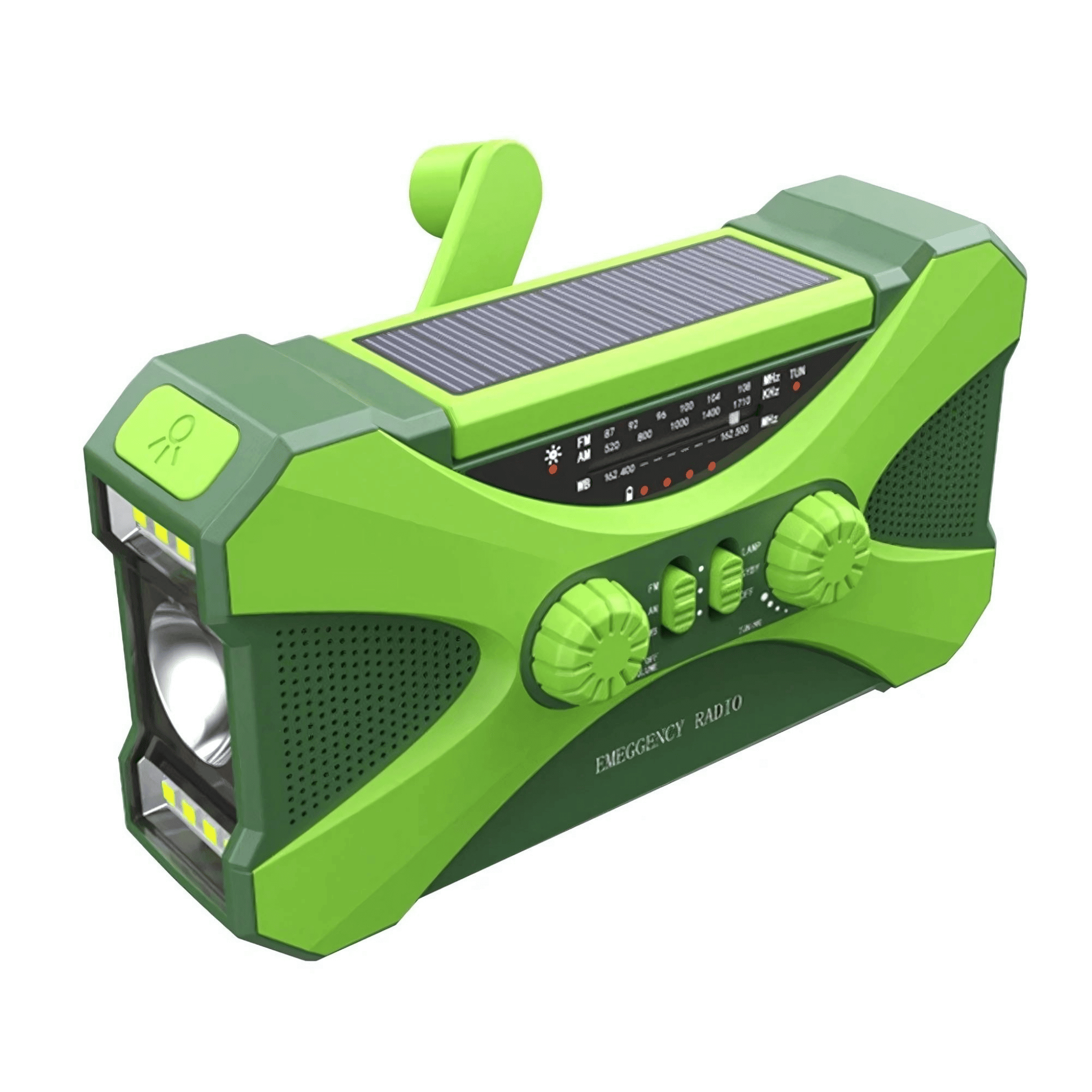Power Emergency Radio 10,000 mAh – Solar, Hand Crank, LED & SOS