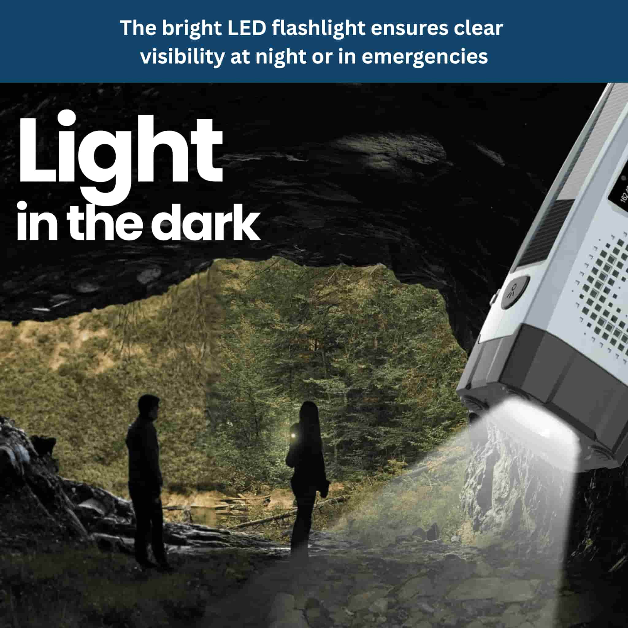 StormGuard 2000 – Solar Emergency Radio with Crank, Light & SOS