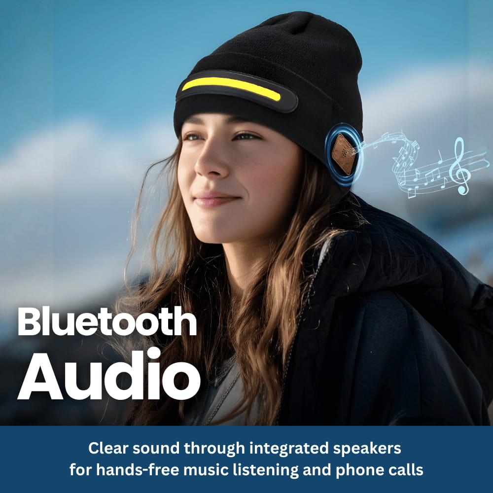 BeamTune – Beanie with Headlamp & Bluetooth Music Function