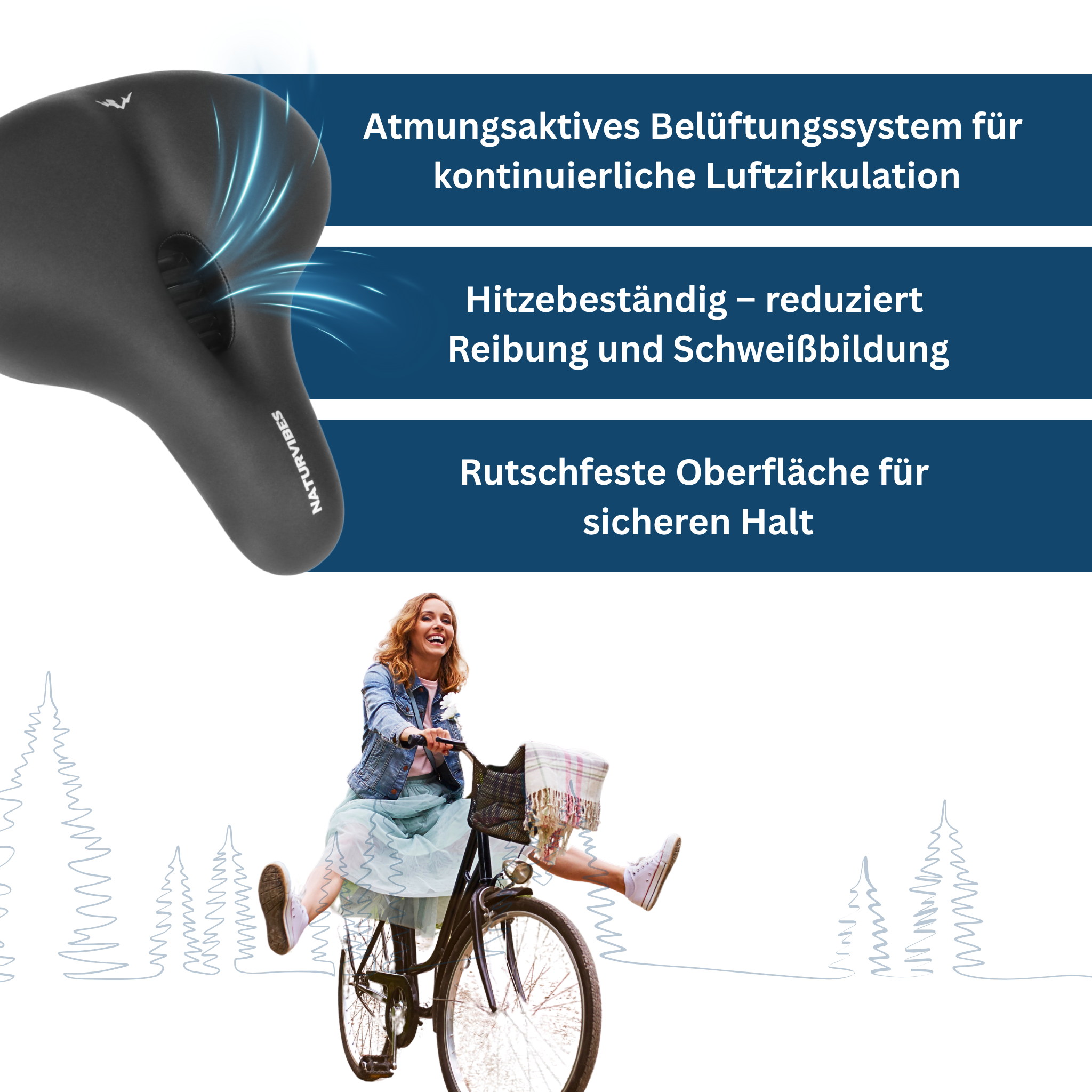 Comfort Bike Saddle
