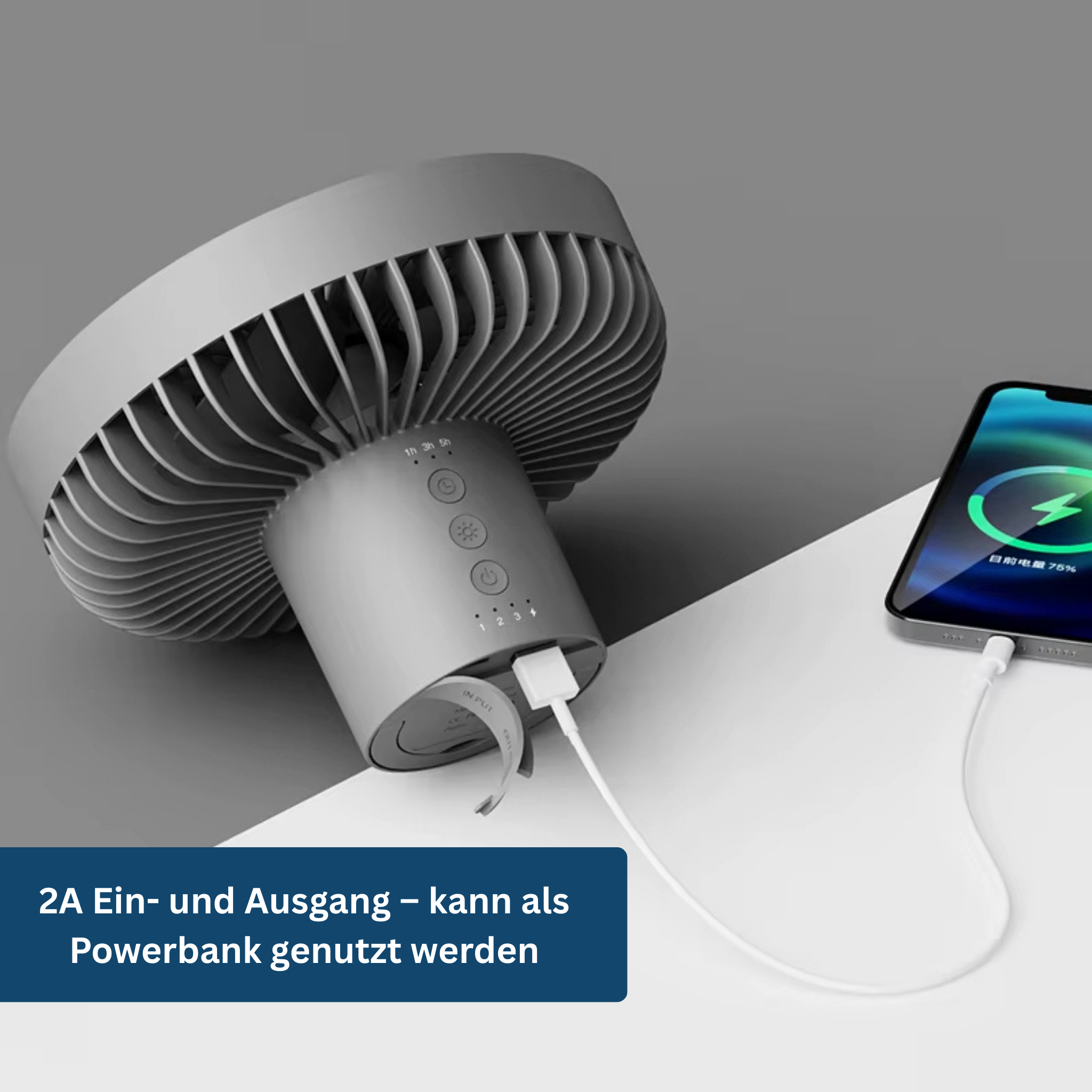 AirBreeze Camping Fan with LED Light