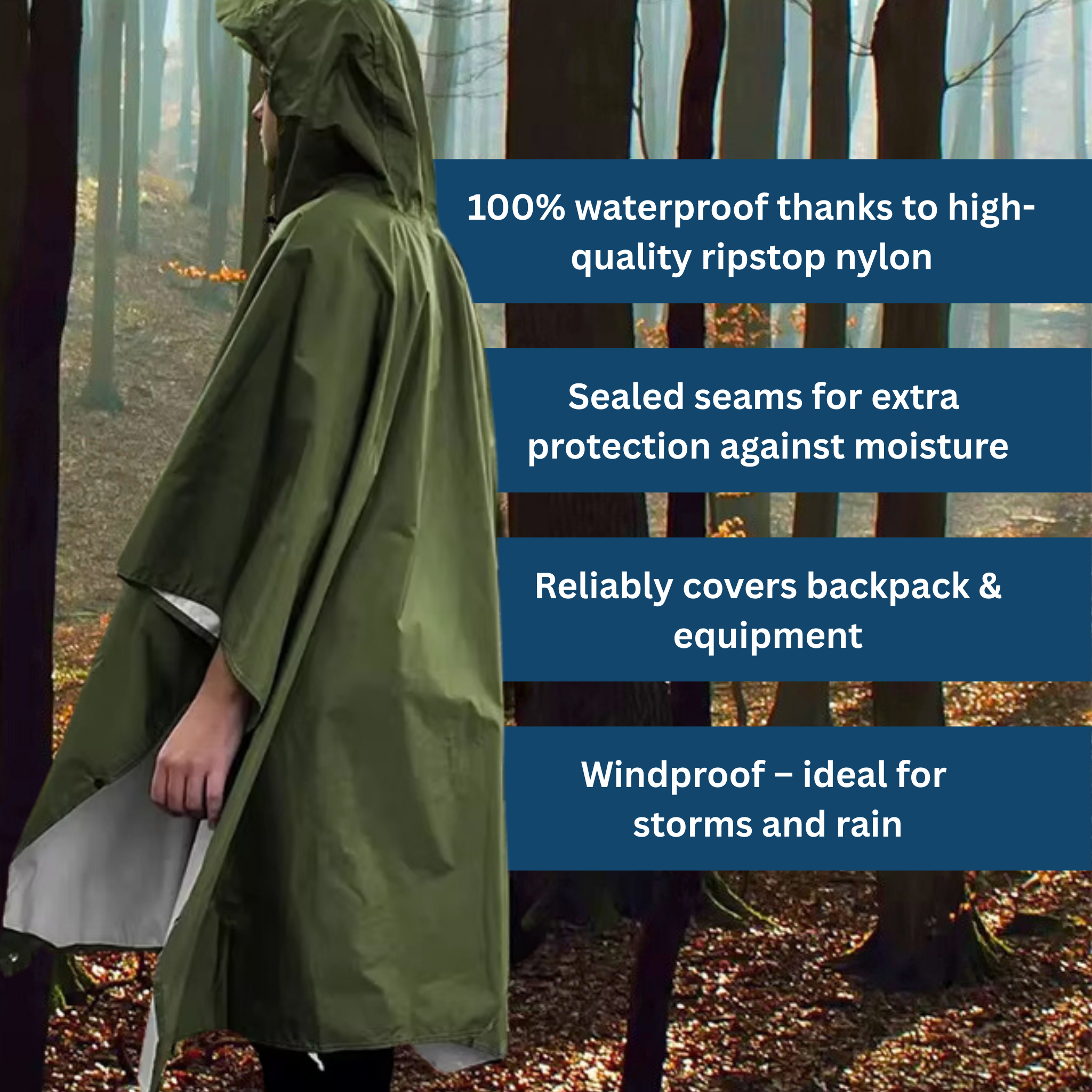 All-Weather 3-in-1 Poncho