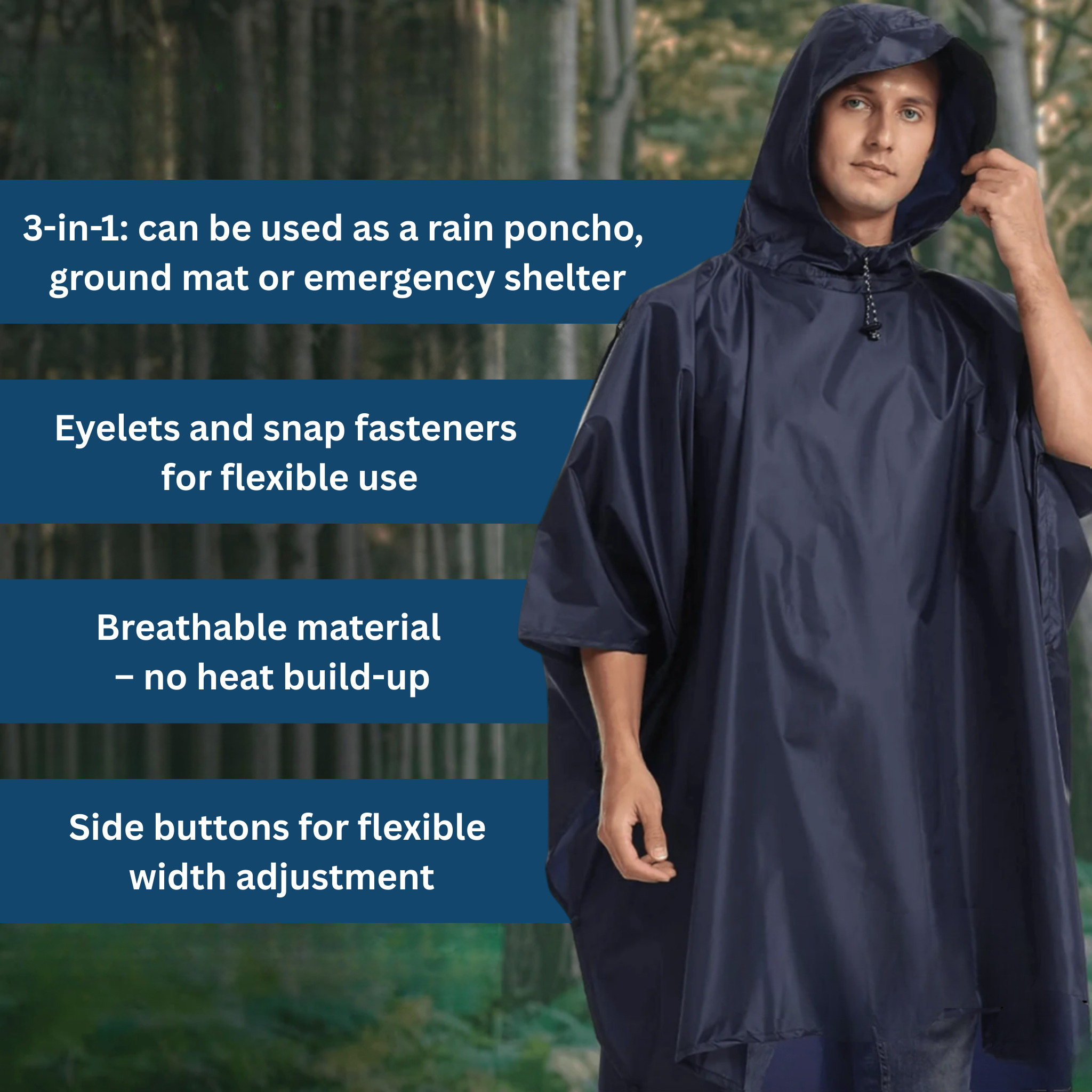 All-Weather 3-in-1 Poncho