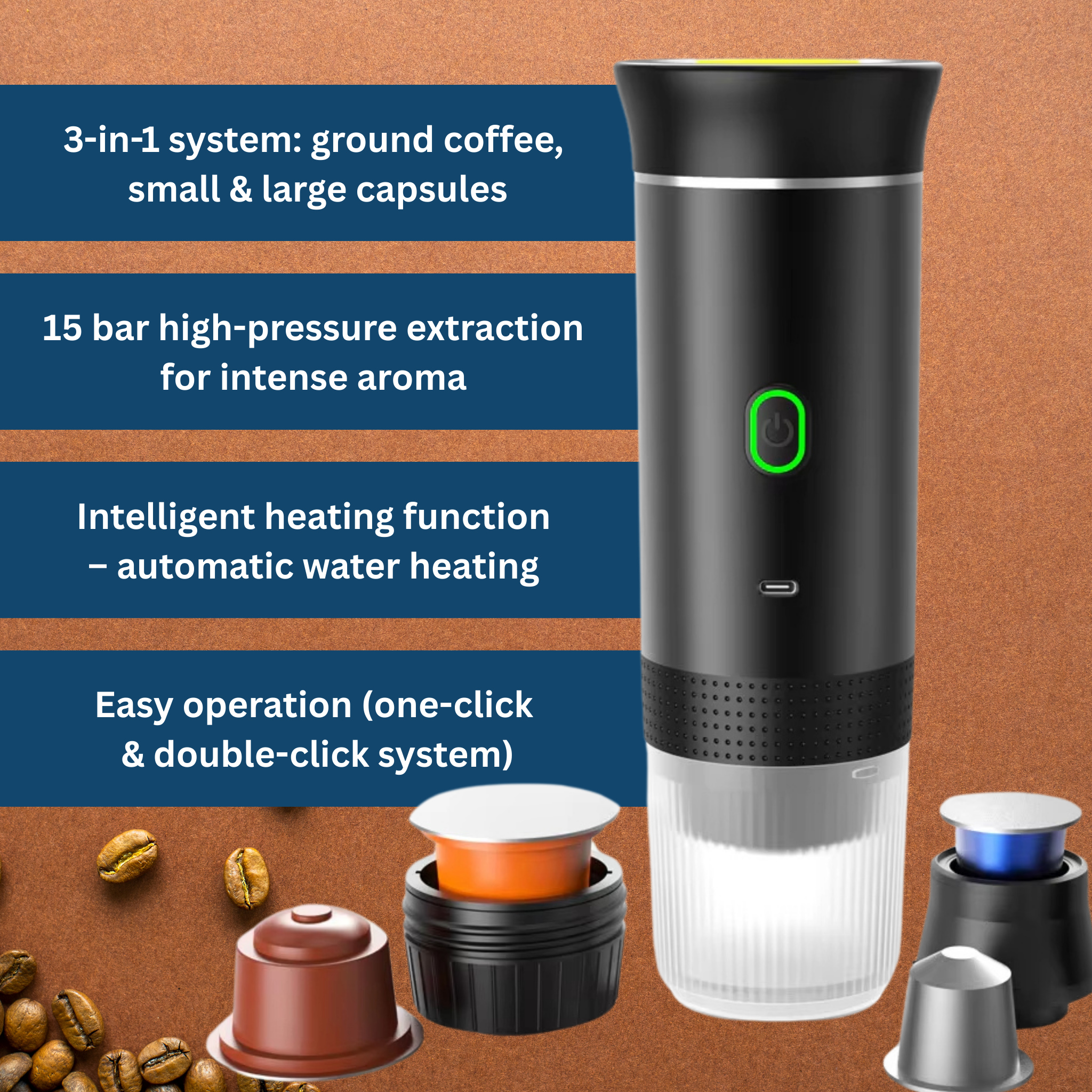 CoffeeGo Pro - Portable Coffee Maker