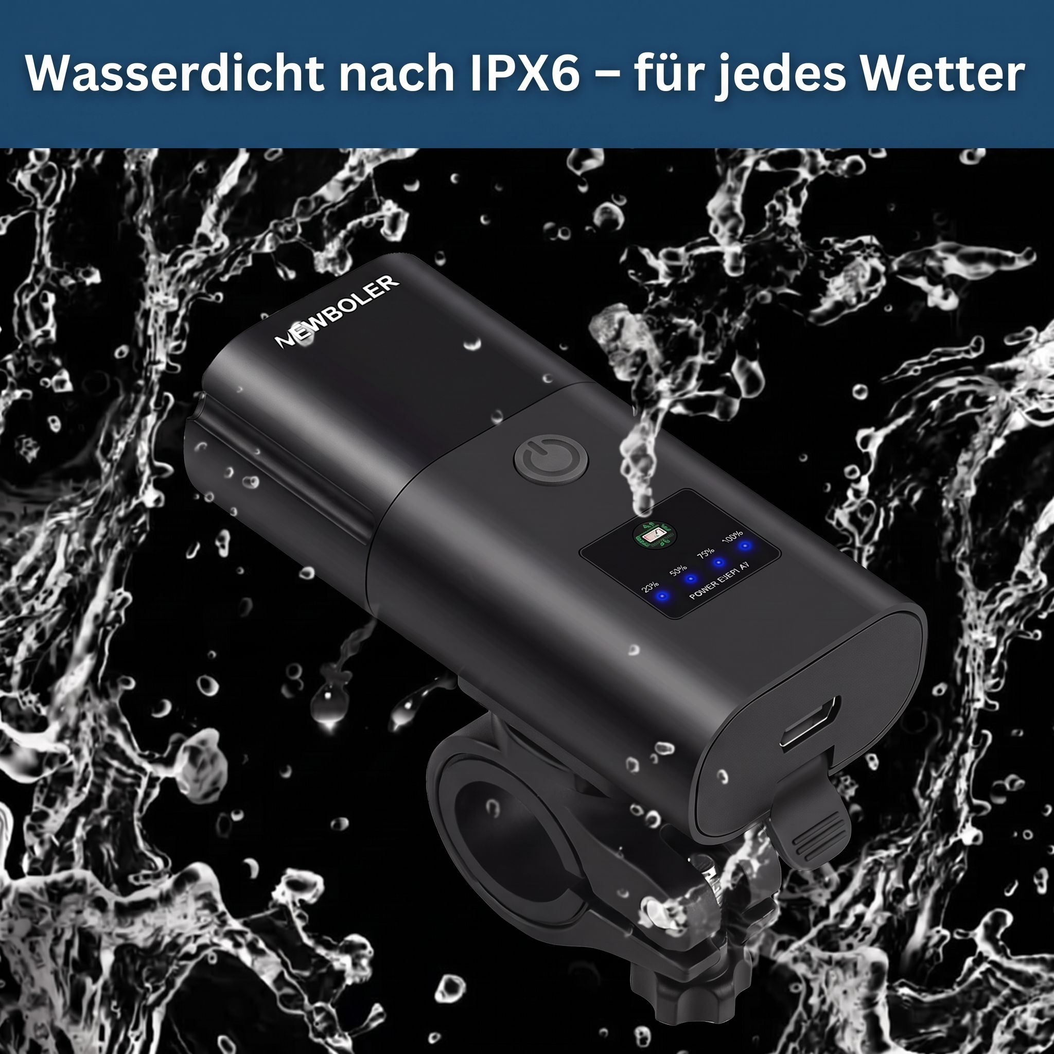 [de] Lumo-Frontlicht – wasserdicht nach IPX6