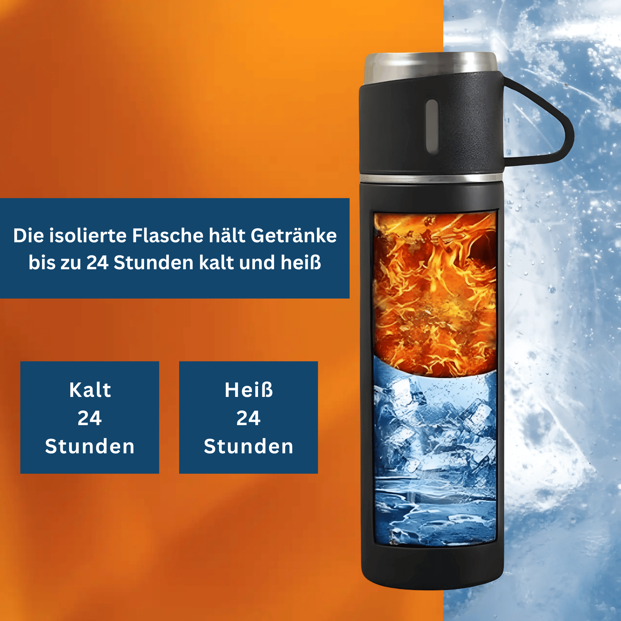 Stainless Steel Thermos Bottle – Vacuum Insulated & Durable
