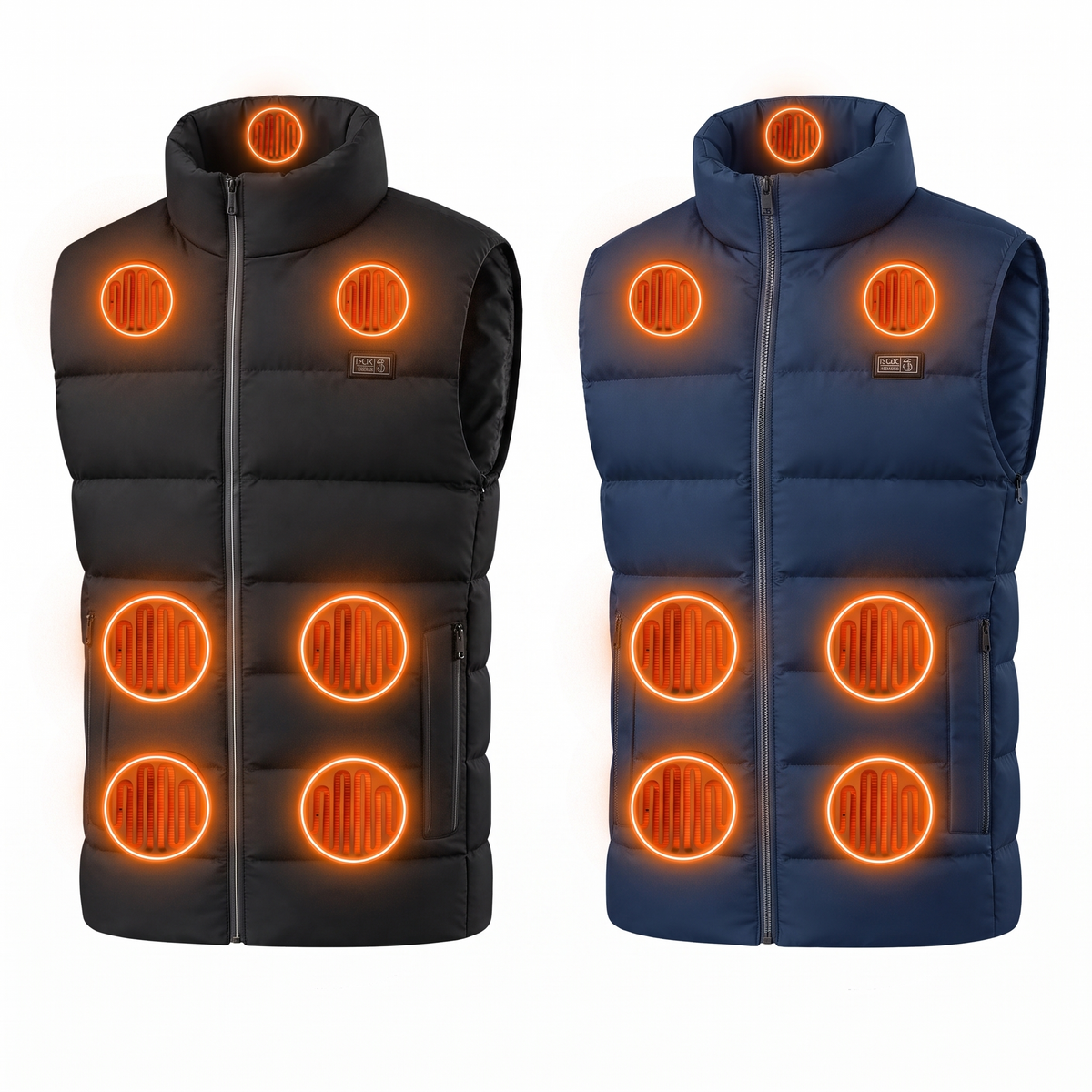 ThermoShield Pro verwarmd vest met ronde warmtezones