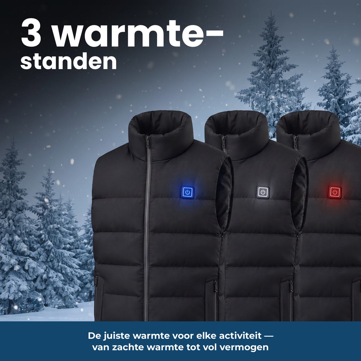 3 warmtestanden